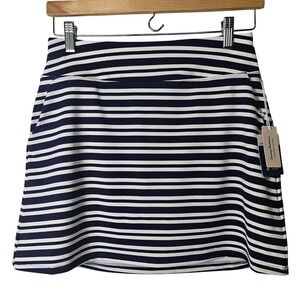 NWT Tommy Bahama S Everyday Active Skort Blue White Striped Golf Athletic Tennis